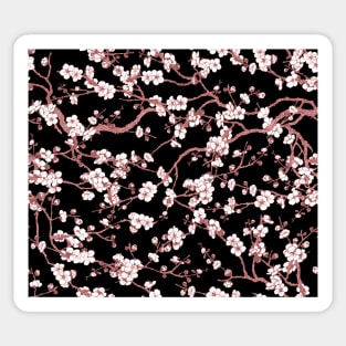 Sakura (Black and pink) Sticker